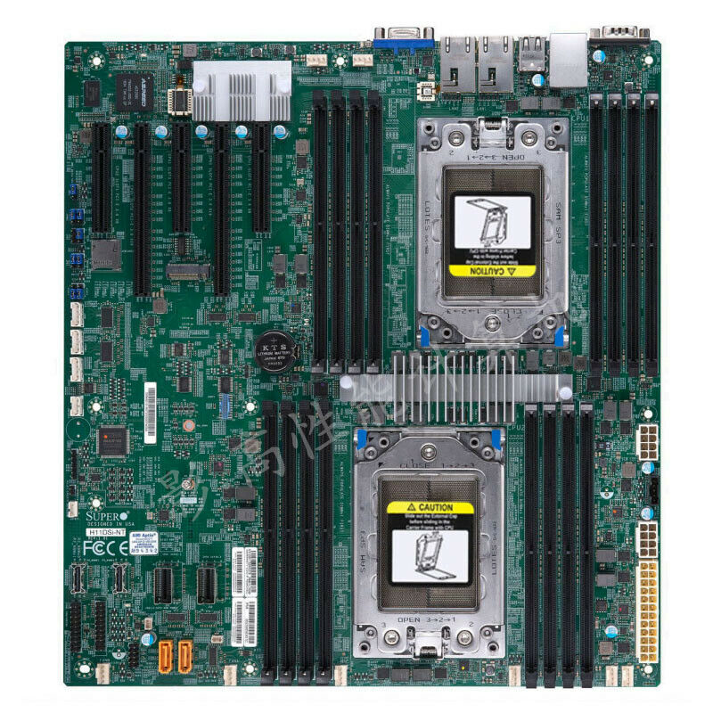 Dual Socket Sp3 Epyc Motherboard - Placa-Mãe Supermic H11DSi-NT Socket SP3 240W