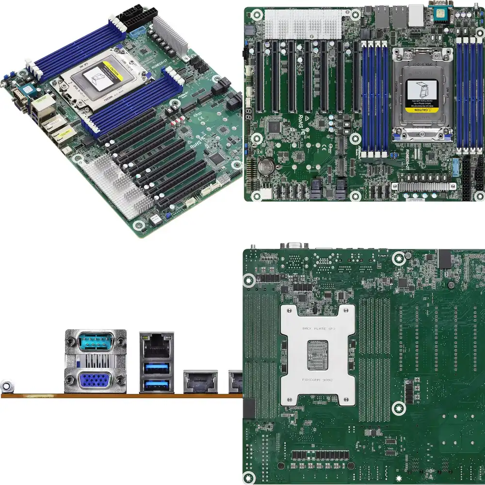 Dual Socket Sp3 Epyc Motherboard - Placa-Mãe Servidor ASRock Rack ROMED8-2T para