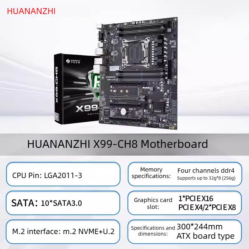 Placa-mãe HUANANZHI LGA2011-3  - Dual Lga2011-3 Server Motherboard Combo avaliação e preço